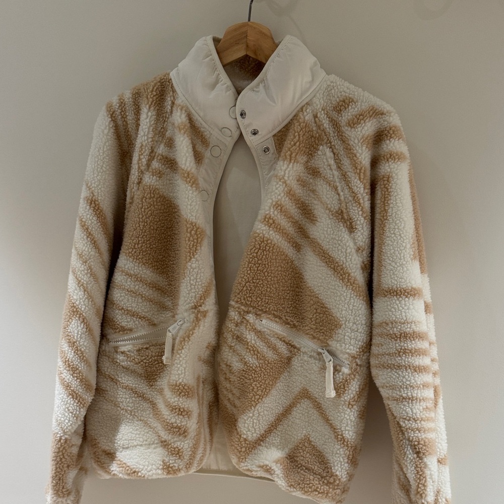 Free People Hit the Slopes Geometric Fleece Patterned Jacket - Picture 3 of 3
